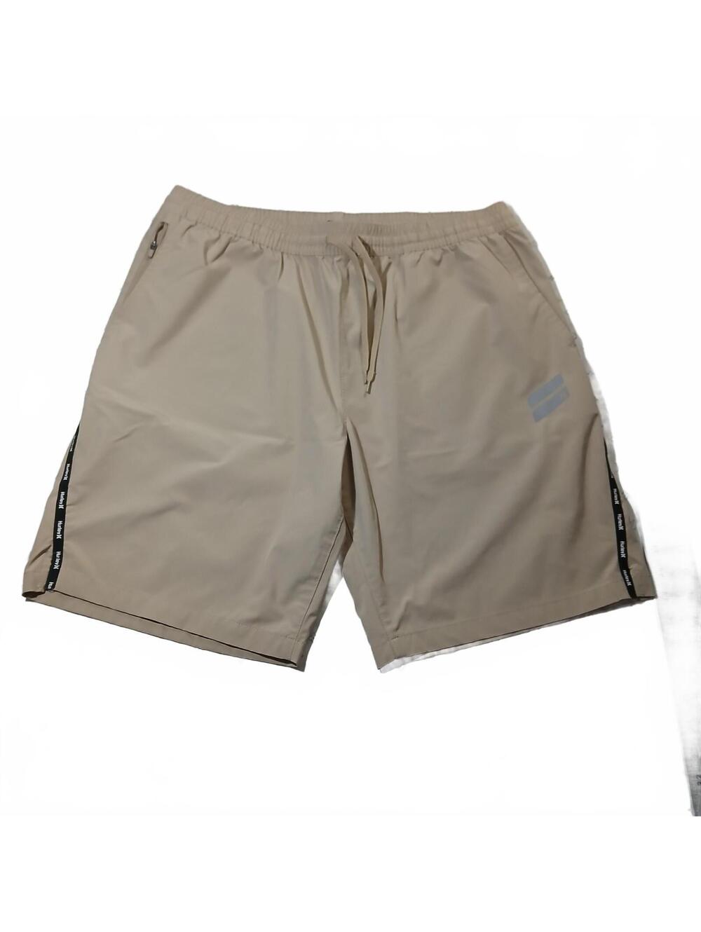 Hurley Streetwear Shorts Men XL TG/XL Tan Logo Tape Drawstring Pockets